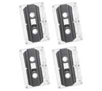 jojofuny Cassettes Audio Vierges 4 Pièces 30 Boîtier Transparent Rigide Adaptées à L'Enregistrement de Vœux Surprises et Messages Personnels