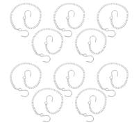 jojofuny Chaîne Panneau Suspendre Acier pour Tableau en 10 Pièces | Chaînes Suspendre avec Crochets, Chainette Accroche Tableau, Usage Polyvalent pour Ornements et Jardinières