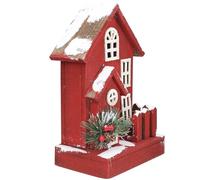 jojofuny Chalet Décoré pour Noël Décoration Lumineuse de Maison Abri de Jardin pour Sapin de Noël