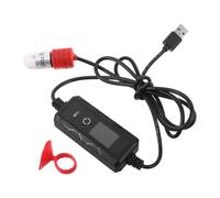 jojofuny Chauffage pour Aquarium 15 W Réglable USB, Mini Chauffe-Eau pour Poissons Betta et Tortues, Affichage Double Celsius/Fahrenheit, Chauffage d'eau Douce Compact sans Adaptateur,