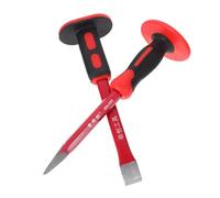 jojofuny Ciseau Béton avec Protège-main Outil Maçonnerie Robuste pour Sculpture et Démolition Béton Acier Chrome Vanadium Résistant