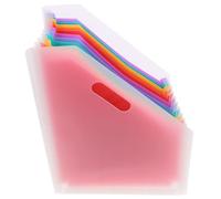 jojofuny Classeur Accordéon Vertical Extensible Transparent, Organiseur de Fichiers Grand Format, Dossier de Classement en Plastique, 12 Compartiments pour Bureau et Maison, Rangement