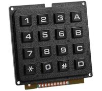 jojofuny Clavier à Membrane Industriel 16 Touches 4x4 Matrice Tactile Module Clavier Microcontrôleur Interrupteurs Bouton Noir pour Contrôle Équipements Électroniques
