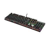 jojofuny Clavier Mécanique de Jeu Rétroéclairé à 104 Touches Filaire USB Rebond Rapide Conception Ergonomique Adapté à Une Utilisation Au Bureau Ou à La Maison
