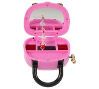 jojofuny Coffret à Bijoux Musical pour Filles avec Poignée Ballerine Tournante Boîte à Musique Rose de Paquet à Main Organiseur de Bijoux pour Garçon et Filles de 4 à 12 Présent