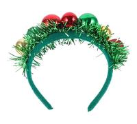 jojofuny Coiffe de Noël Créative Boule et Ruban Vert Accessoire pour Cheveux Festif Bandeau Décoratif pour Fêtes de Noël et Soirées Hivernales Tissu Doux Confortable Présent