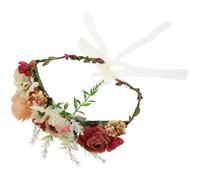 jojofuny Collier de Fleurs Décoratif pour Chien et Chat Couronne de Fleur Artificielle Ajustable Ruban Accessoire Photo pour Animal de Compagnie pour Mariage et Occasions Spéciales
