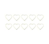 jojofuny Collier Pendentif Cœur 10pcs en Alliage Doré Léger et Élégant pour Bijoux Diy, Décoration Féminine Raffinée, Présent pour Création Artisanale