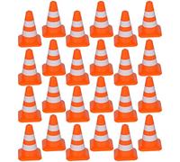 jojofuny Cônes De Sécurité 50Pcs Mini Cônes De Signalisation Barrière De Circulation Miniature s Orange pour Enfants Jeu De Construction De Panneaux De Signalisation
