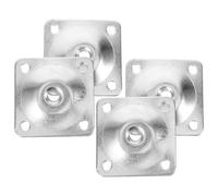 jojofuny Connecteur de Pied de Meuble en Fer Argenté Trou Pré-percé pour Installation Rapide, Lot de 4 Pièces, Adapté pour Pieds de Chaise et Meuble