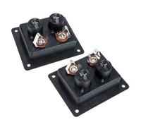 jojofuny Connecteur de Prise d'Enceinte 2 Voies 2 Pièces Bornier à Ressort Double Prise 9.7X8.5X5Cm pour Caisson de Basses et Système Audio Polyvalent en Scène