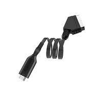 jojofuny Convertisseur Scart Vers Vidéo Numérique 1080p 1 Mètre Adaptateur Audio Vidéo Plug and Play Pour Téléviseur Magnétoscope Vhs Dvd Couleur Noire