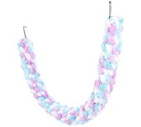 jojofuny Corde à Grimper en Coton Résistant pour Petits Animaux, Jouet Suspendu pour Hamsters, Reptiles et Cochons D’Inde, Accessoire D’Escalade Blanc pour Cage, Jouet Sensoriel ’Exercice