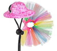 jojofuny Costume Reptile pour Petit Lézard Chapeau et Jupe Tutu Déguisement Dragon Barbu pour Fête Halloween Noël et Anniversaire