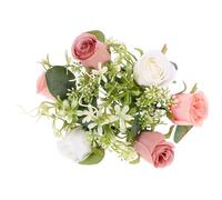 jojofuny Couronne de Bougies Artificielles de Roses, Guirlande Décorative pour Centres de Table, Couleur Gris Rosé, Diamètre Moyen, Décoration Mariage et Fête Intérieure