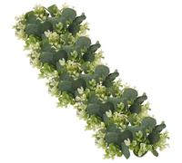 jojofuny Couronne de Bougies en Eucalyptus Artificielle 5 Pièces, Mini Couronnes Décoratives Vertes, Anneaux de Bougies pour Décoration de Table, Porte et Intérieur, Style Champêtre,
