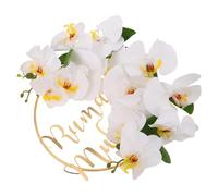 jojofuny Couronne de Porte Ramadan Mubarak 30 Cm Décoration Suspendue Fleurie pour L'aïd Couronne Décorative pour Porte D'entrée et Fenêtre, pour Maison et Boutique Pendant Le Ramadan