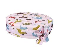 jojofuny Coussin de Siège Rond pour Garçon et Filles Réglage de Hauteur, Rembourrage Épais en Coton et Éponge, Confortable pour Chaise de Salle à Manger Rose, 1pc Adapté Bébé et Tout-petit