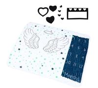 jojofuny Couverture Mensuelle en Flanelle pour Bébé, Accessoire de Photographie pour Commémorer la Première Année, Tapis Doux pour Séance Photo et Présent Naissance
