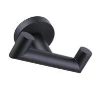 jojofuny Crochet Porte-Serviettes Double Rond en Acier Inoxydable pour Salle de Bain Cuisine, Support Robuste pour Serviettes et Vêtements, Montage sans Perçage