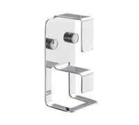 jojofuny Crochets sans Perçage en Acier Inoxydable 304, Double Crochet Mural Auto-Adhésif Argenté, Étagère de Rangement Pratique pour Lavabo, la Cuisine et Salle de Bain, Organisation