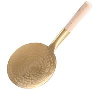 jojofuny Cuillère à Tofu en Cuivre 10 Cm, Louche Cuisine à Manche Court Ergonomique, Spatule Cuisine Lisse pour Service et Préparation, Ustensile Pratique pour Maison, Cantine et