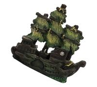 jojofuny Décoration Aquarium Bateau Pirate en Résine, Cachette pour Betta, Résiste à l'eau, Placement Polyvalent pour Décor Marin ou Aquarium