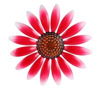 jojofuny Décoration Murale en Fer Fleur Tournesol Rouge à Suspendre pour Intérieur Maison Bureau, Art Mural en Métal, Décoration Murale Suspendue Patio Jardin Robuste