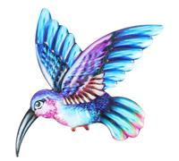 jojofuny Décoration Murale Oiseau Fer Forgé Pendentif Métallique Art Mural Jardin Élégant Ornement Suspendu Décoratif pour Intérieur et Extérieur Finition Bleu Profond