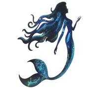 jojofuny Décoration Murale Sirène Métal Résistant pour Jardin et Intérieur Art Mural Romantique Facile à Installer Décor Polyvalent pour Patio et Maison