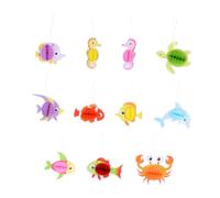 jojofuny Décorations d'anniversaire Garçon et Filles Thème Marin 11 Pièces Ornements Animaux Marins Nid d'abeille Colorés pour Fête Anniversaire Décoration Chambre Garçon Fille