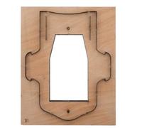 jojofuny Découpe en cuir pour porte-cartes de crédit, portefeuille, femme et homme - Moule de découpe en bois pour projets d'artisanat du cuir et cadeaux faits main