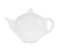 jojofuny Dessous de Plat en Céramique Blanc Grand Format Porte-Sachet de Thé Multifonctionnel pour Salon de Thé Coupelle Décorative pour Condiment Support Professionnel en Bureau