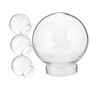 jojofuny Dôme en Verre Transparent 4 Pièces 7.4X6.5 CM pour Globe Clair et Projet Créatif de Boule à Neige