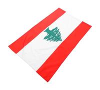 jojofuny Drapeau de Léger Polyester National Liban du Manchon Portable Décorer Lors pour Poteau Votre Jardin Cérémonies D’accueil