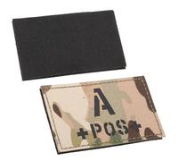 jojofuny Écusson Réfléchissant Groupe Sanguin A Positif en Nylon Camouflage Pratique pour Veste et Casquette Lot de 2 Pièces Scratch pour Identification Nocturne