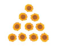 jojofuny Écussons Thermocollants Patchs Créatifs Lot de 10 Tournesol Brodés en Polyester Jaune pour Décoration de Vêtements et Projets DIY de Couture