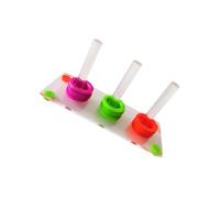 jojofuny Éducatif pour Perroquets Anneaux Colorés Jeu Adresse Interactif pour Petits et Moyens Oiseaux de Cage Sûr et Stimulant Couleur Aléatoire Couleur Aléatoire