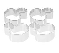 jojofuny Emporte-pièces Ustensiles de Pâtisserie Lot de 4 de Champignon en Acier Inoxydable Robustes et Faciles à Nettoyer pour Adultes et Garçon et Filles