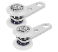 jojofuny Enrouleurs de Rideaux Double Roulettes 2pcs en Nylon et Fer, Forte Capacité de Charge, pour Fenêtres et Portes Coulissantes