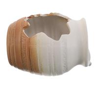 jojofuny Ensemble Bocal Cascade en Céramique Blanc Moyen pour Aquarium Hydroponique Accessoire de Filtration Écologique avec Circulation D’Eau Naturelle Fontaine Paysagère Extérieure