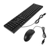 jojofuny Ensemble Clavier Et Souris Filaire Ergonomique Pleine Taille pour Bureau Professionnel, Usage Informatique Polyvalent, Utilisateurs Modernes, Couleur Noire Classique