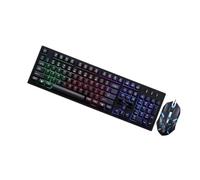 jojofuny Ensemble Clavier Et Souris Filaires Suspension De Jeu Clavier Mécanique Lumières LED