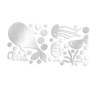 jojofuny Ensemble Dautocollants Muraux Miroirs en Acrylique Motif Méduse Et Poisson Bulle Océanique Décoration Murale Autocollante