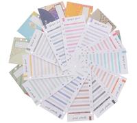 jojofuny Ensemble de 24 Pièces Enveloppes Réutilisables pour Espèces en Papier Couché, 12 Feuilles de Budget Colorées, Système D'organisation Budgétaire Pratique pour Gestion de Trésorerie