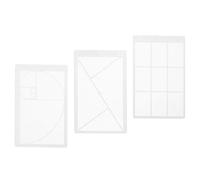 jojofuny Ensemble de 3 Règles en Plastique Basées Nombre D'or, Outil de Composition Artistique et Photographie, Tailles Polyvalentes pour Dessin, Peinture et Cadrage Précis en