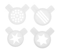 jojofuny Ensemble de 4 Buses de Machine à Glace Commerciales Embouts de Décoration Hexagonaux Nouilles Accessoires Solide pour Sorbetière Professionnelle Usage Restauration et