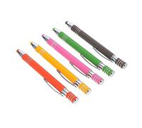 jojofuny Ensemble De Stylos À Bille avec Stylet Métallique 2 en 1 Stylo Capacitif pour Écran Tactile Écriture Manuscrite 5 Pièces Couleur Aléatoire