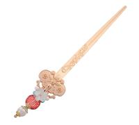 jojofuny Épingles à Cheveux Orientales en Métal Rouge avec Nœud Décoratif, Style Chinois Ancien, Accessoires Traditionnels pour Hanfu et Qipao, Ensemble pour Coiffures Élégantes de