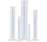 jojofuny Éprouvettes Graduées en Plastique Transparent, Set de 5 Pièces Bec Verseur Conique, 50 Ml à 1000 Ml, Base Hexagonale Stable, pour Laboratoire Cuisine